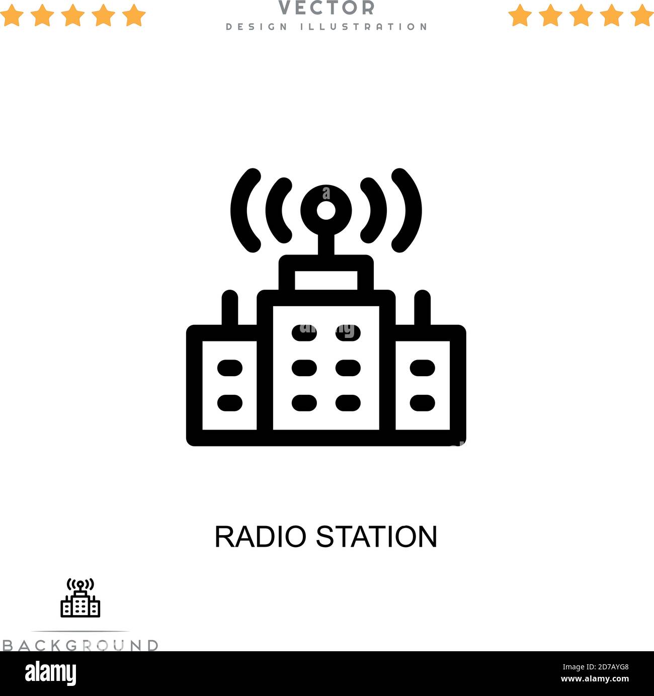 Radio station icon. Simple element from digital disruption collection