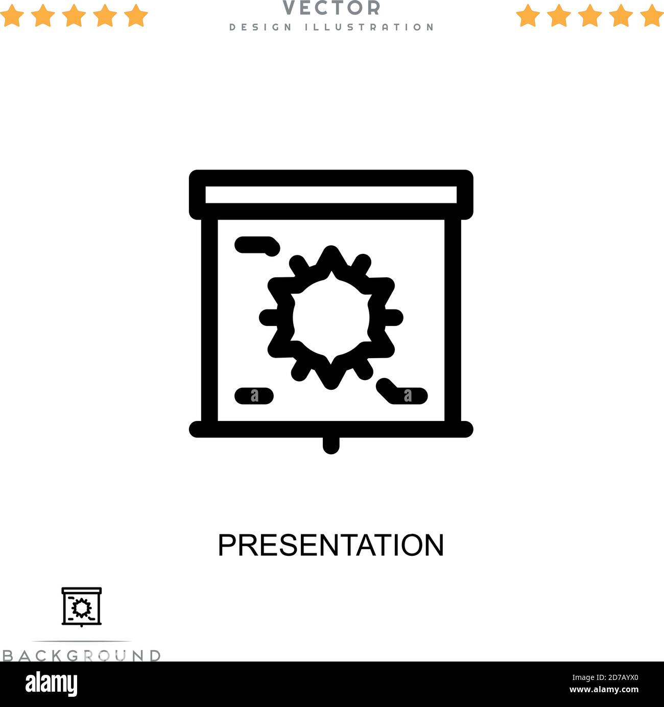 Presentation icon. Simple element from digital disruption collection ...