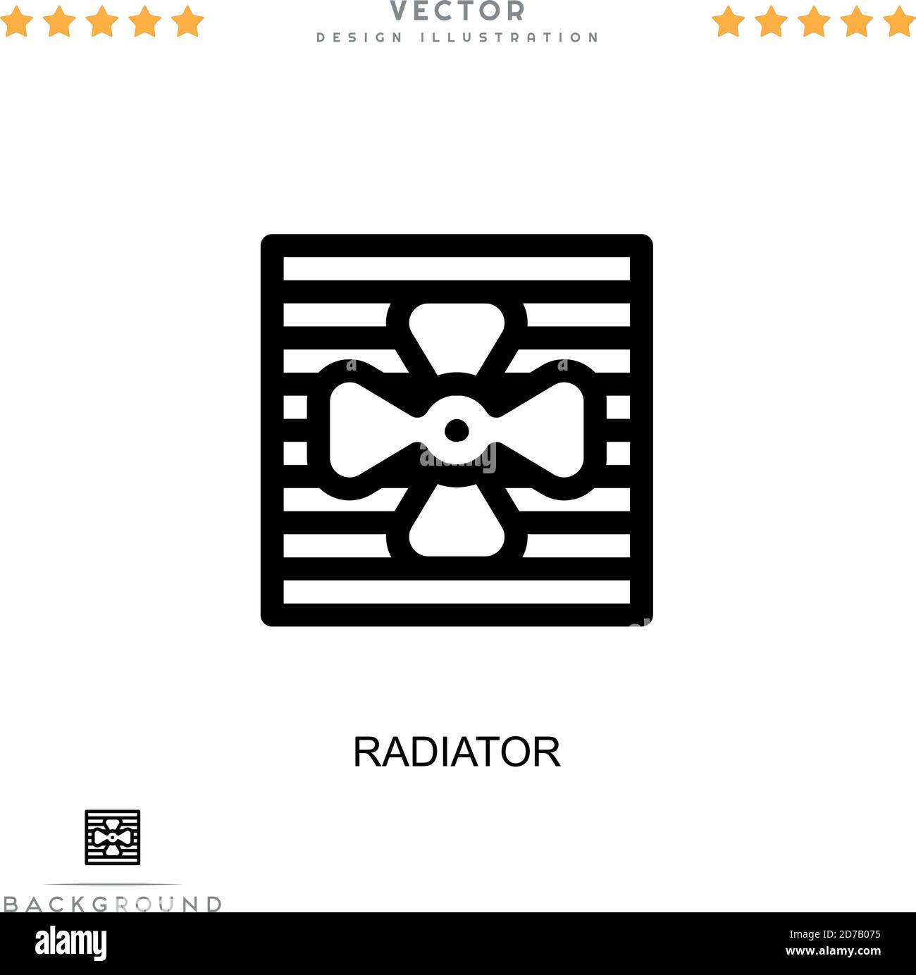 Radiator icon. Simple element from digital disruption collection. Line ...