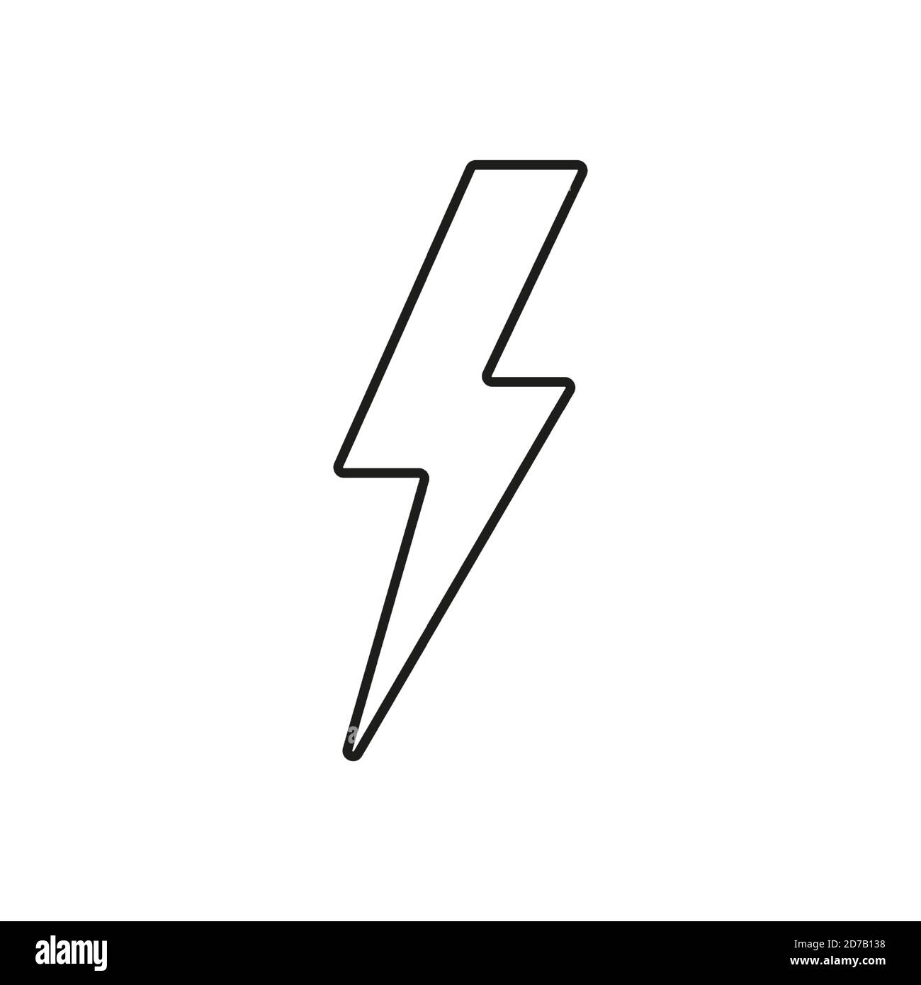 lightning icon element of weather icon for mobile concept and web apps. Thin line lightning icon can be used for web and mobile. Premium icon on white Stock Vector