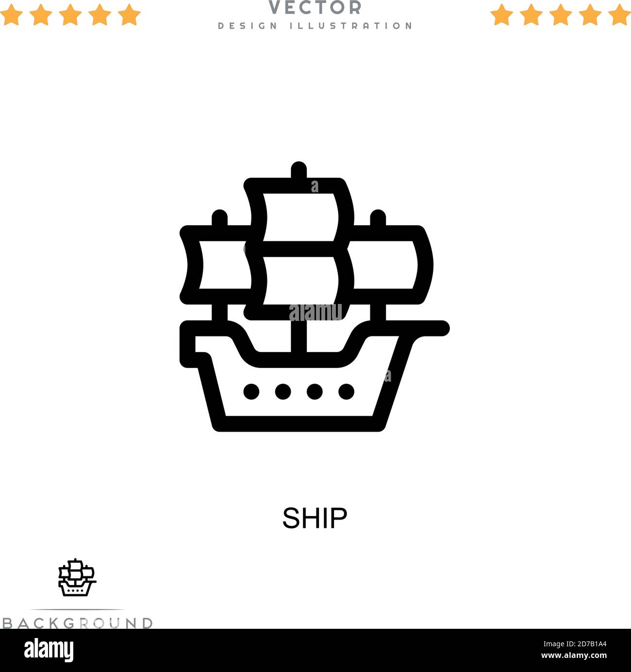 Ship icon. Simple element from digital disruption collection. Line Ship icon for templates, infographics and more Stock Vector