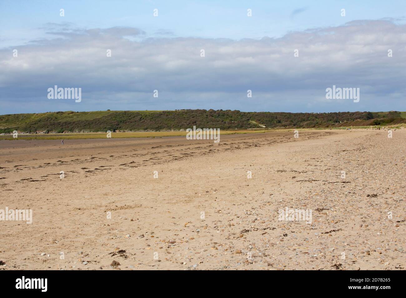 View towards the headland from Sand Bay, Kewstoke, Somerset, United Kingdom Stock Photo