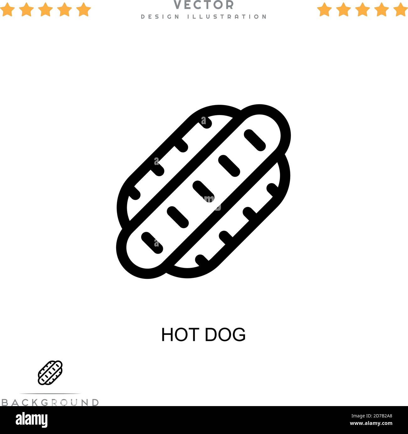 Hot dog icon. Simple element from digital disruption collection. Line ...