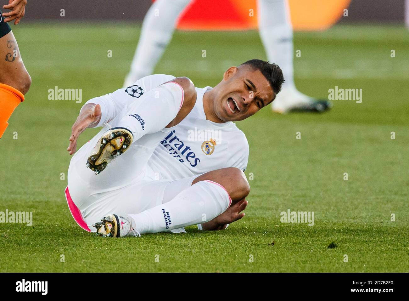 Madrid, Spain. 21st Oct, 2020. Casemiro of Real Madrid during the UEFA Champions League match between Real Madrid and FC Shakhtar Donetsk at at Estadio Alfredo Di Stefano on October 21, 2020 in Madrid, Spain. Credit: Dax Images/Alamy Live News Stock Photo