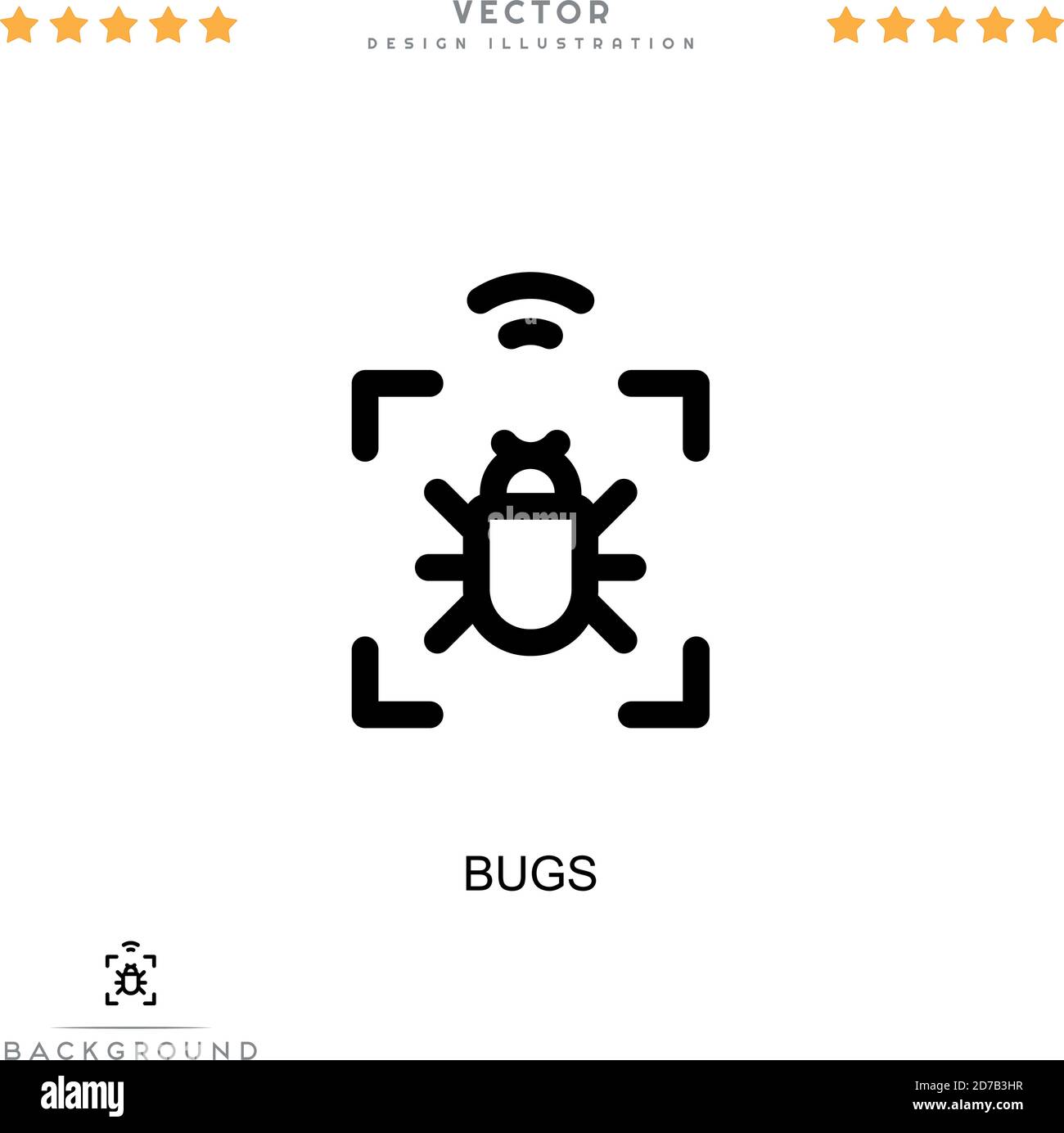 Bugs icon. Simple element from digital disruption collection. Line Bugs ...