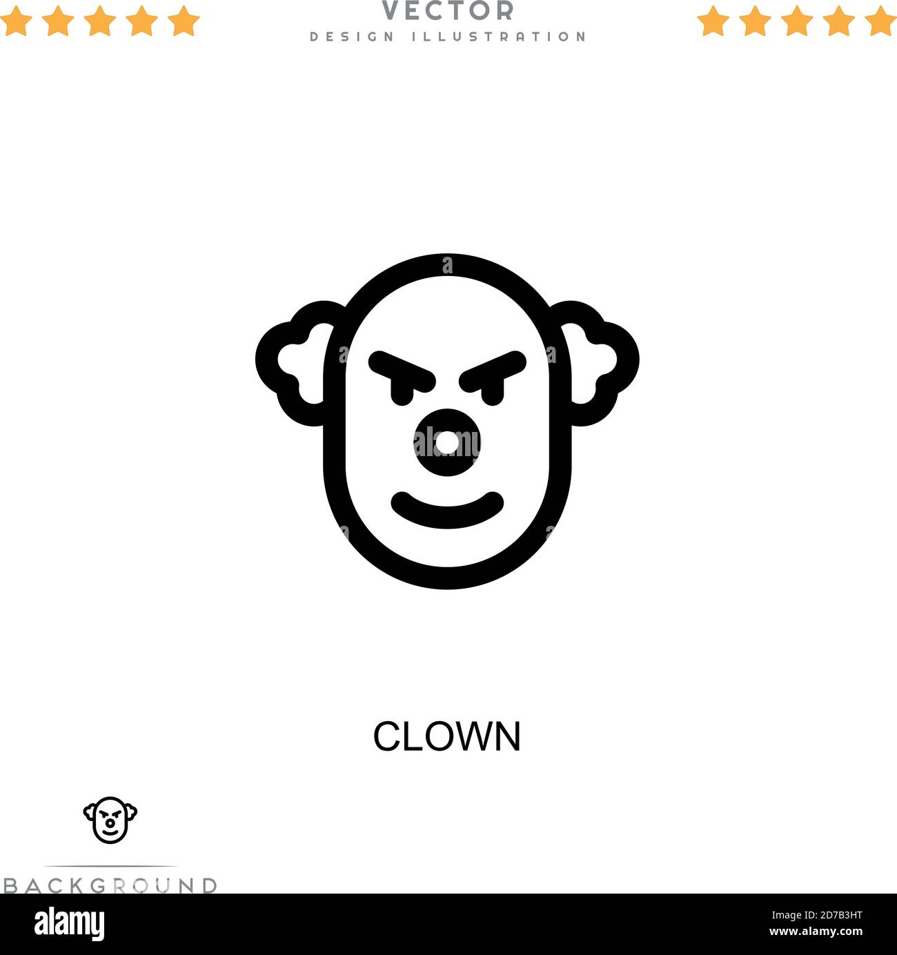 Clown icon. Simple element from digital disruption collection. Line ...