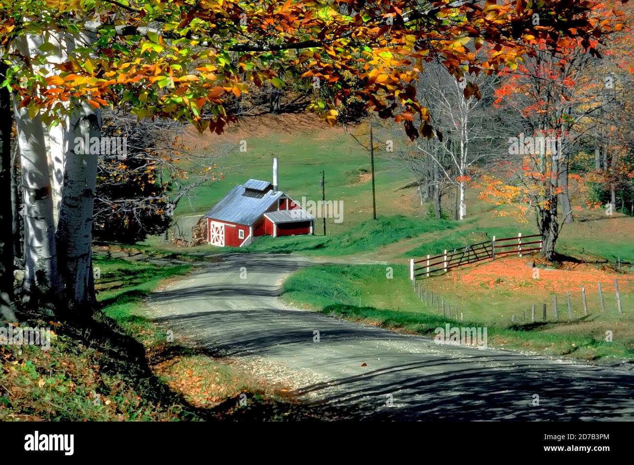 A Woodstock Vermont sugar shack used for the production of maple