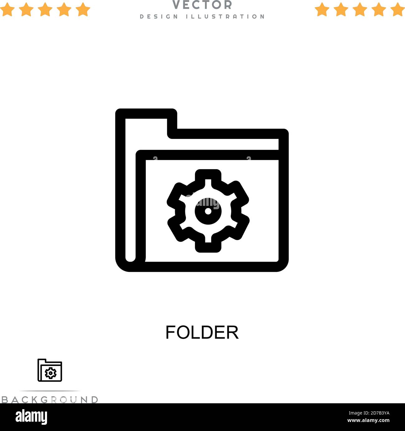 Folder icon. Simple element from digital disruption collection. Line ...