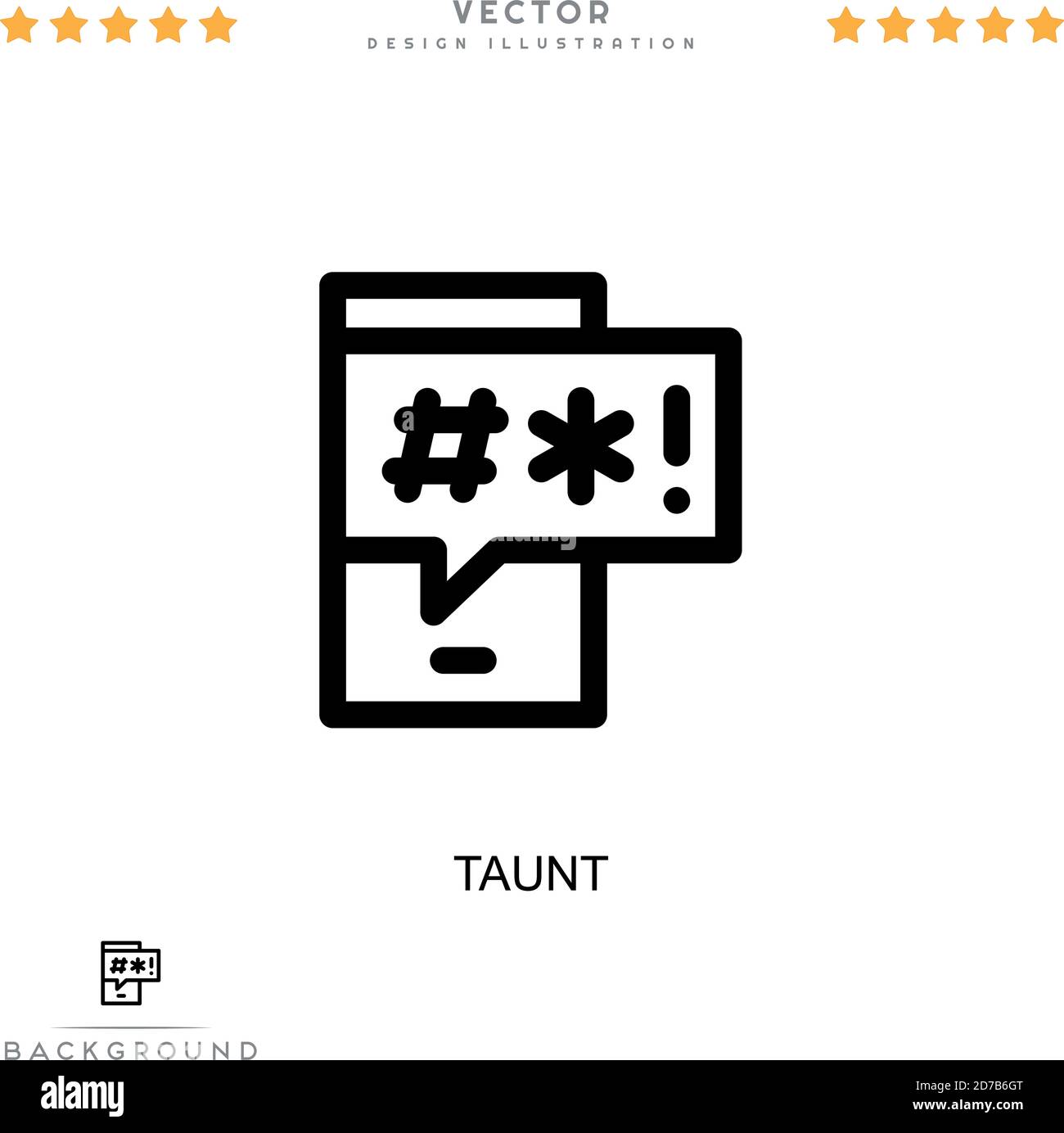 Taunt icon. Simple element from digital disruption collection. Line Taunt icon for templates, infographics and more Stock Vector