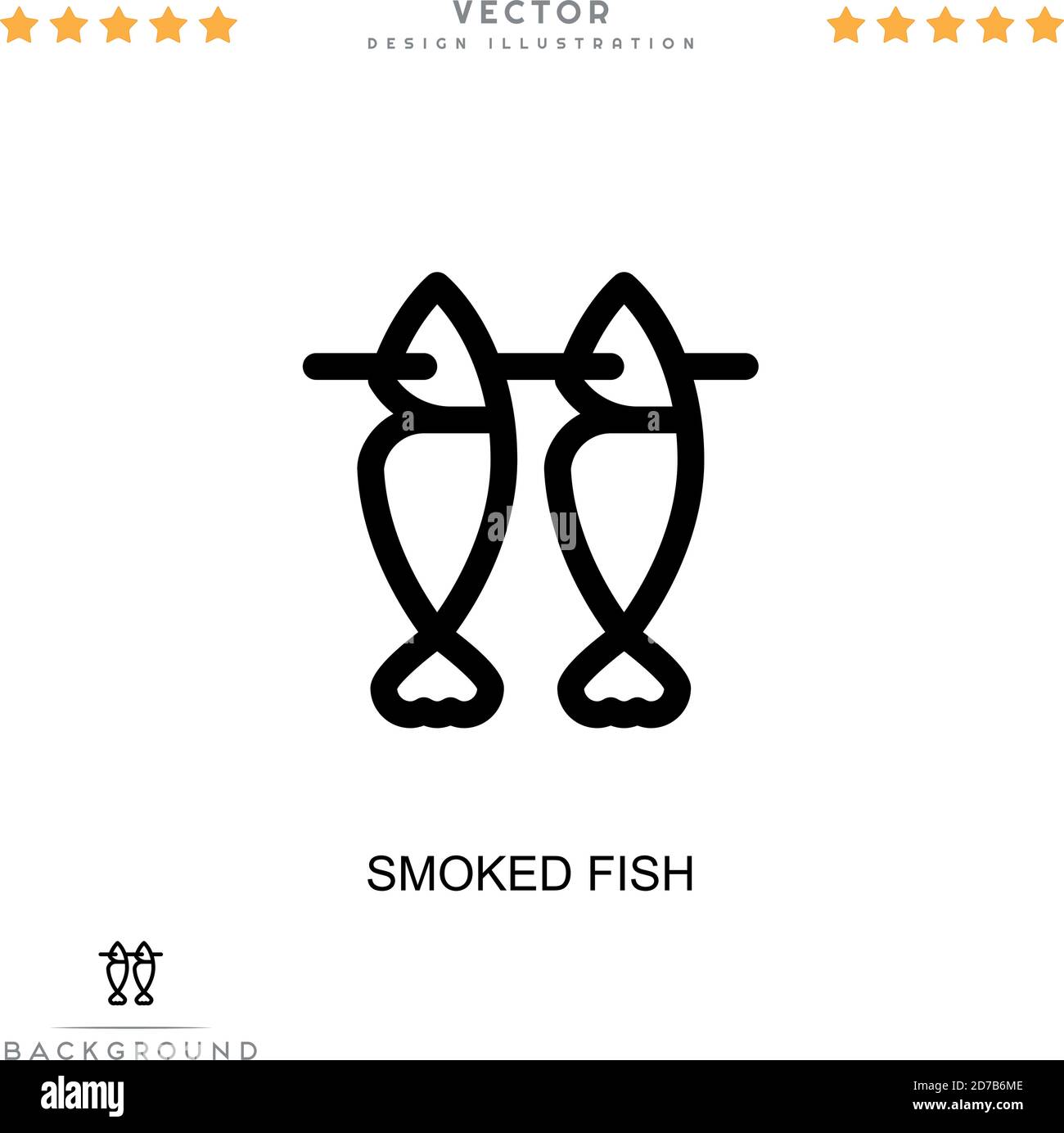 Smoked fish icon. Simple element from digital disruption collection. Line Smoked fish icon for templates, infographics and more Stock Vector