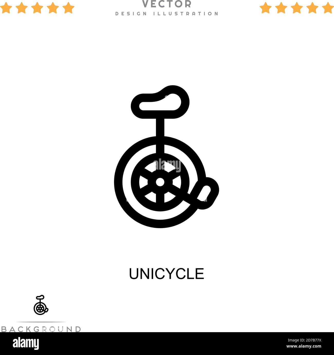 Unicycle icon. Simple element from digital disruption collection. Line