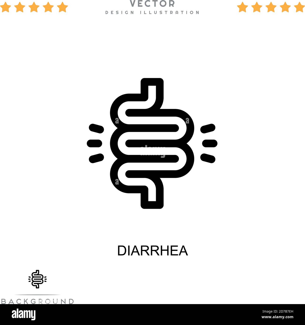 Diarrhea icon. Simple element from digital disruption collection. Line Diarrhea icon for templates, infographics and more Stock Vector