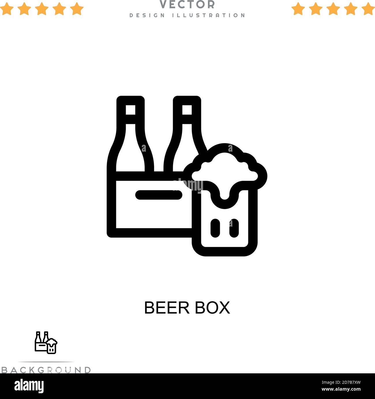 Beer box icon. Simple element from digital disruption collection. Line ...
