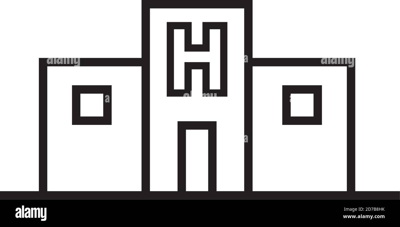hospital building line style icon vector illustration design Stock ...