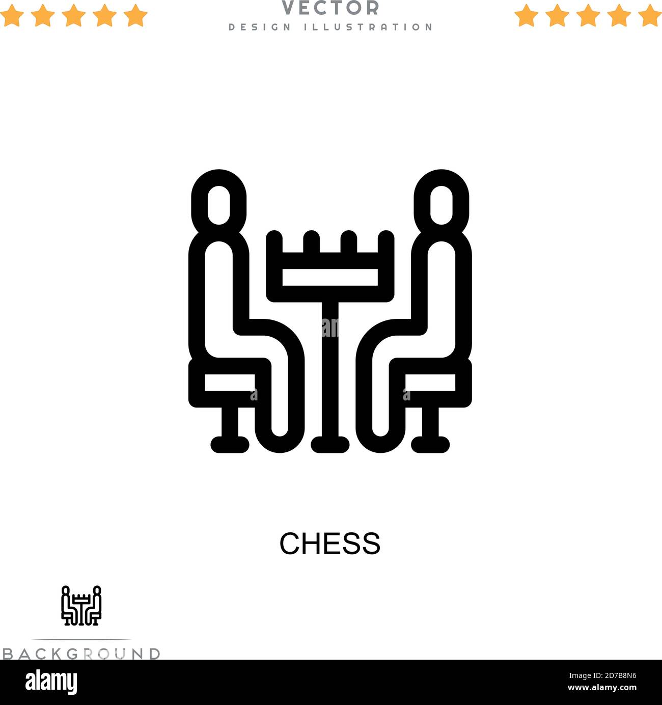 Chess icon. Simple element from digital disruption collection. Line ...