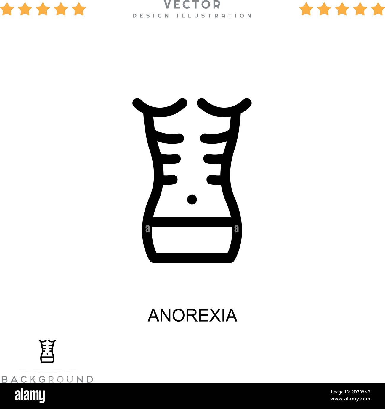 Anorexia icon. Simple element from digital disruption collection. Line  Anorexia icon for templates, infographics and more Stock Vector Image & Art  - Alamy
