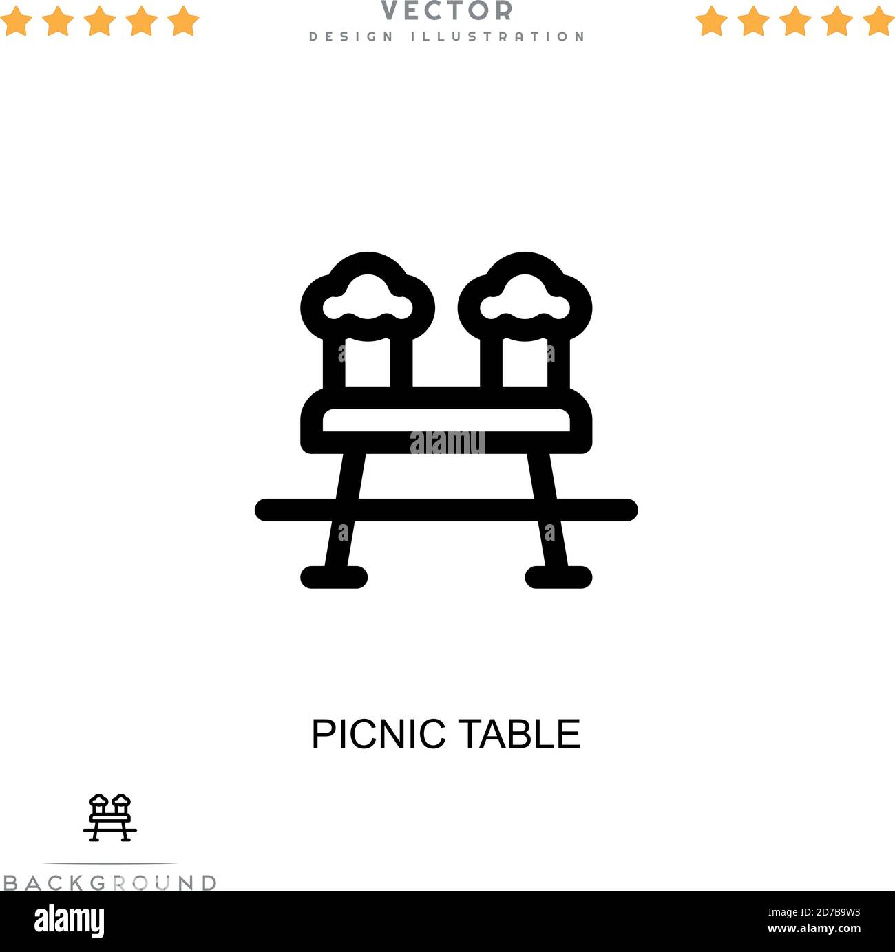 Picnic table icon. Simple element from digital disruption collection