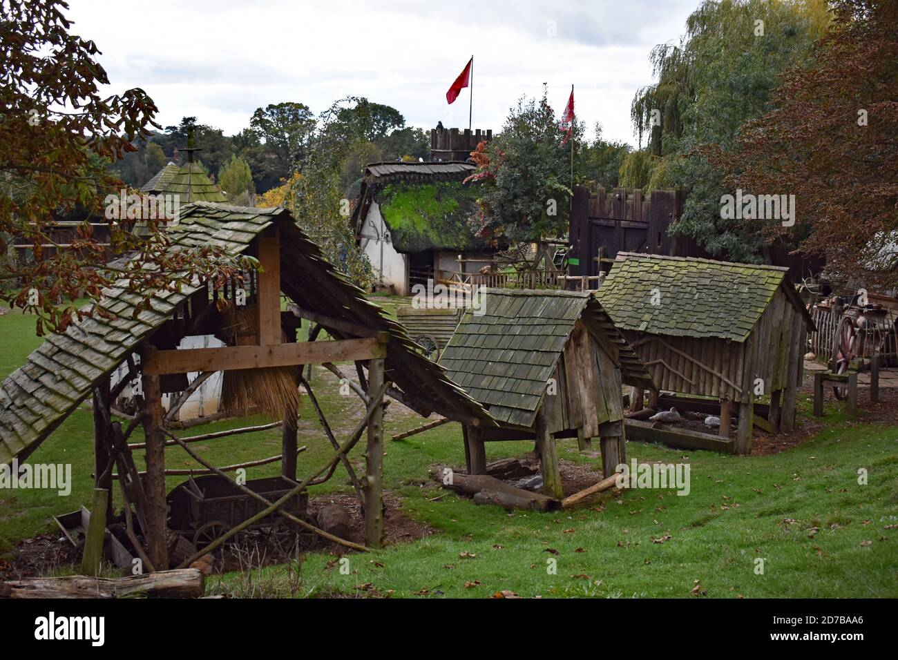 The Norman Village at Stansted Mountfitchet Castle in Essex, England