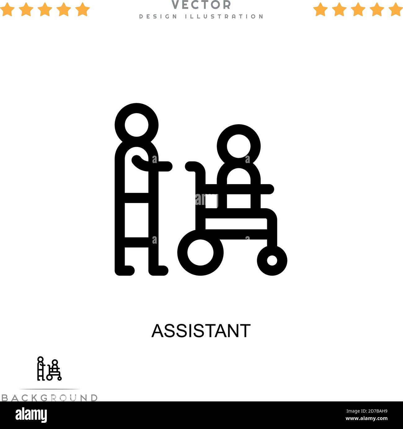 Assistant icon. Simple element from digital disruption collection. Line ...