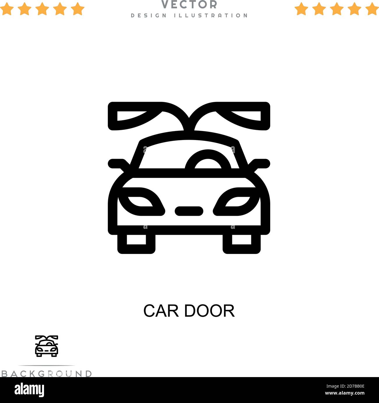 Car door icon. Simple element from digital disruption collection. Line Car door icon for templates, infographics and more Stock Vector
