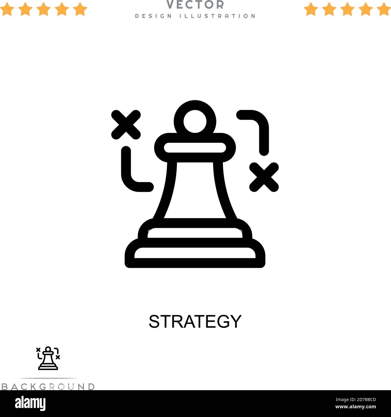 Strategy icon. Simple element from digital disruption collection. Line ...