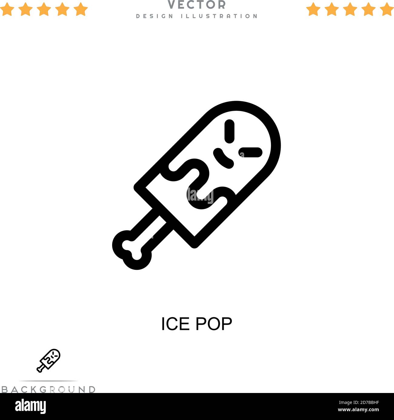 Ice pop icon. Simple element from digital disruption collection. Line