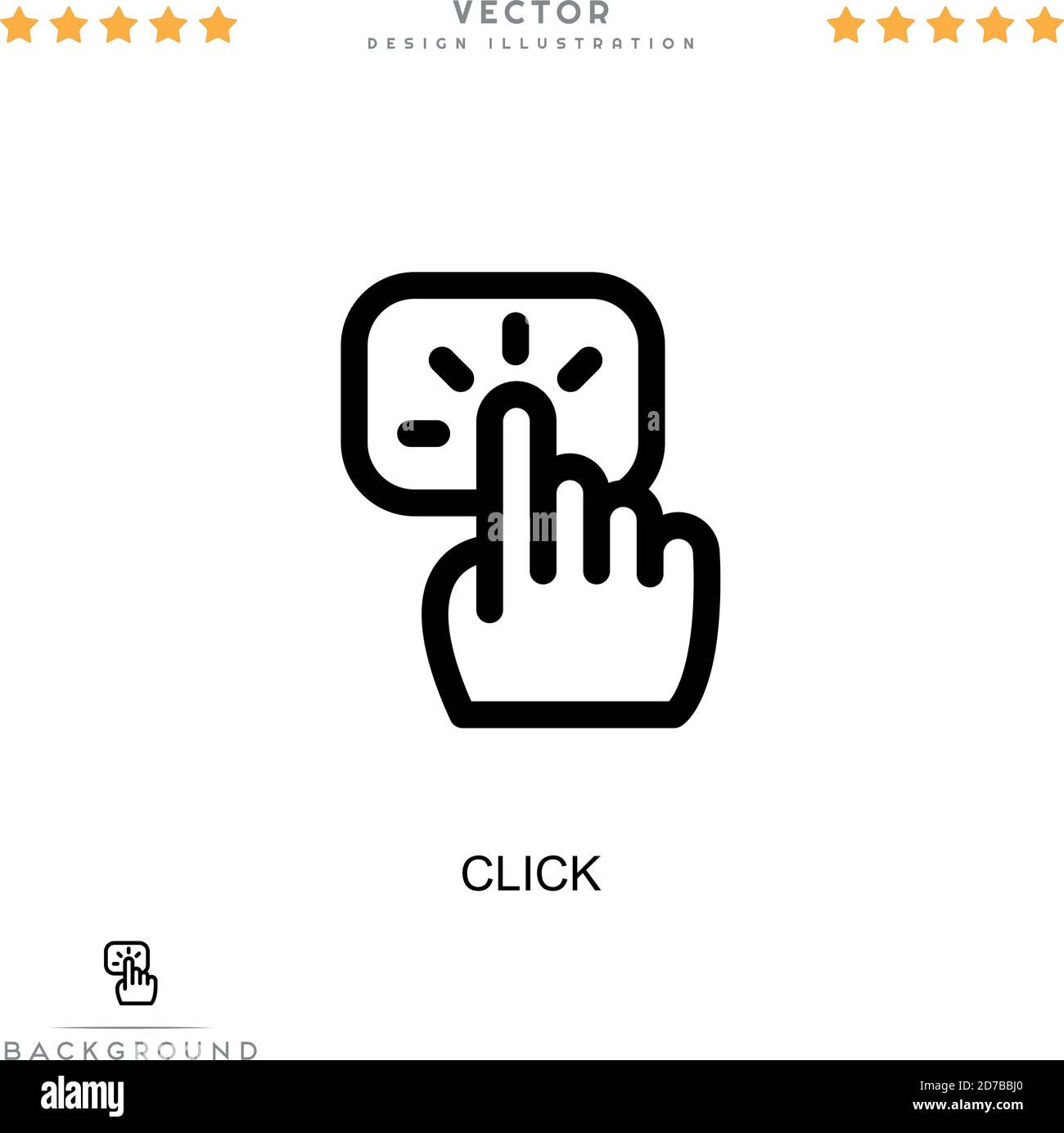 Click icon. Simple element from digital disruption collection. Line ...