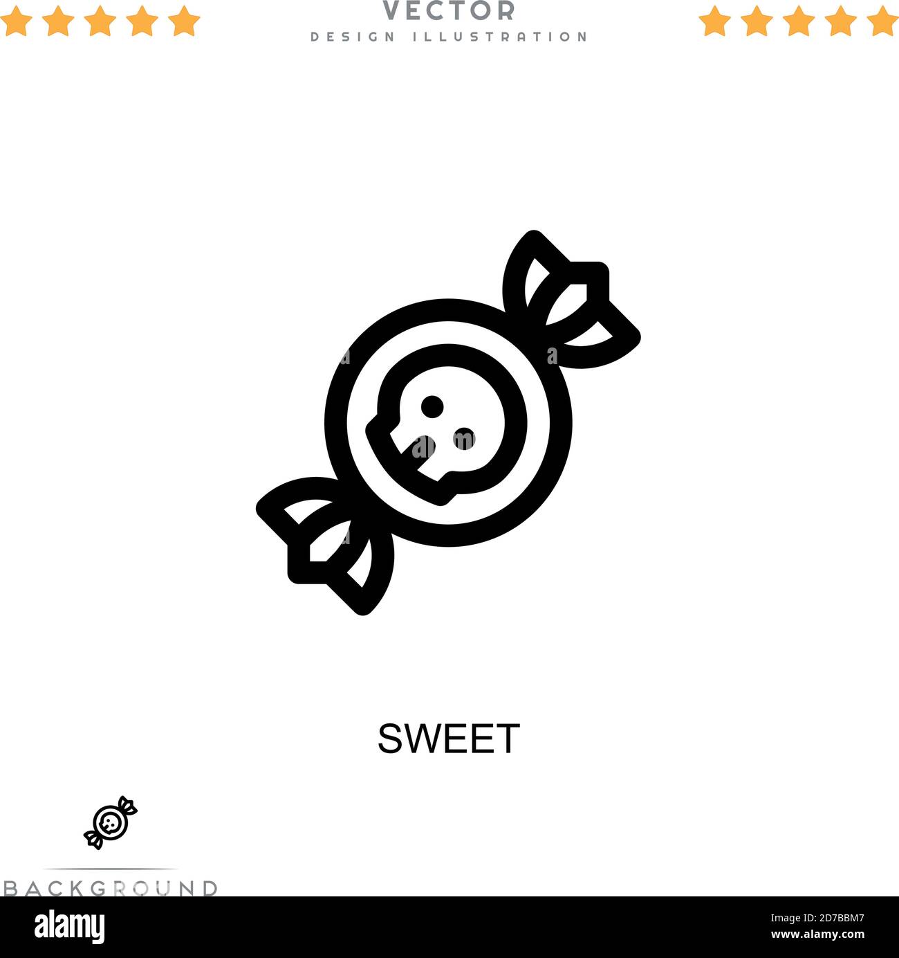 Sweet icon. Simple element from digital disruption collection. Line ...