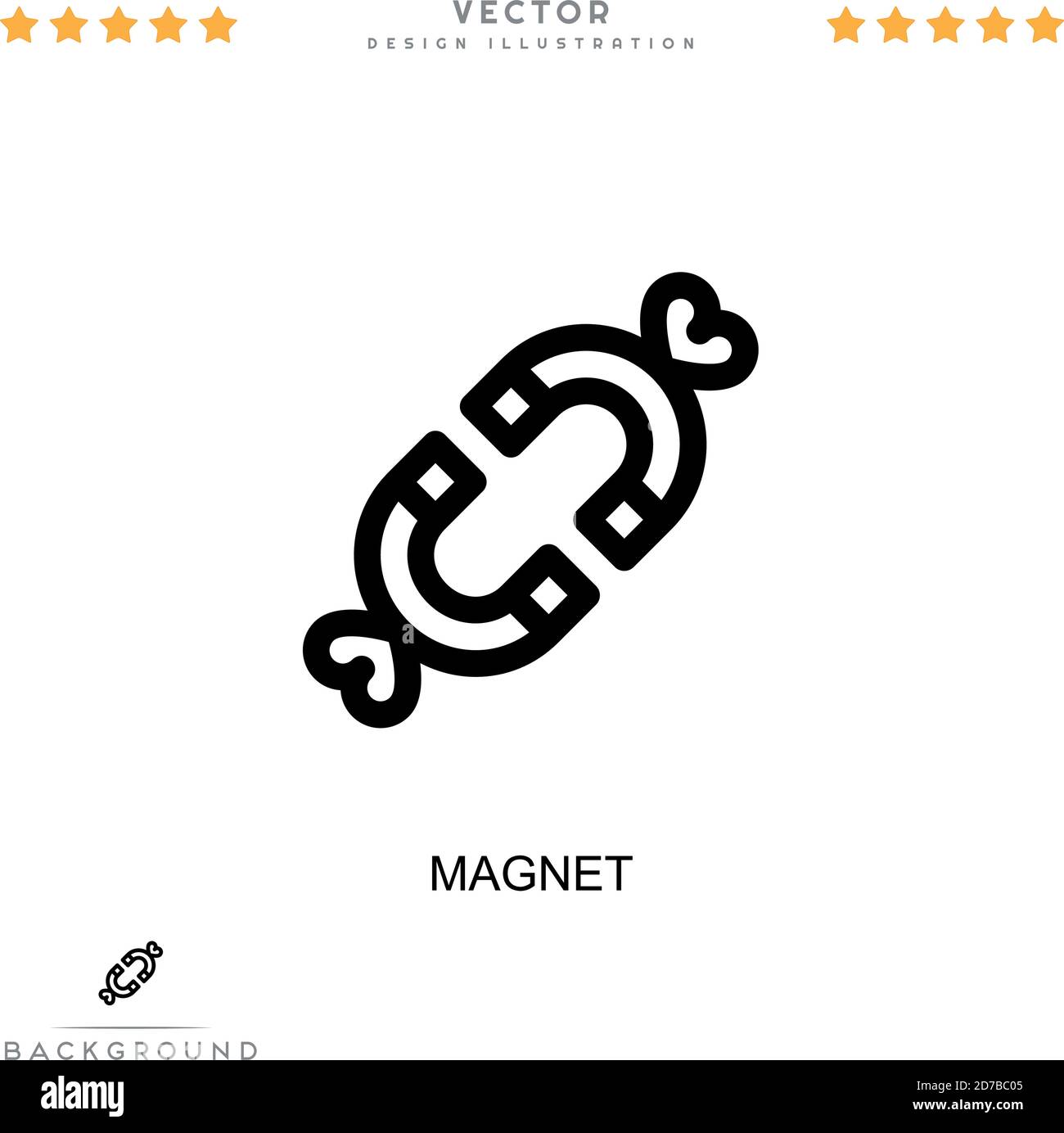 Magnet icon. Simple element from digital disruption collection. Line Magnet icon for templates, infographics and more Stock Vector