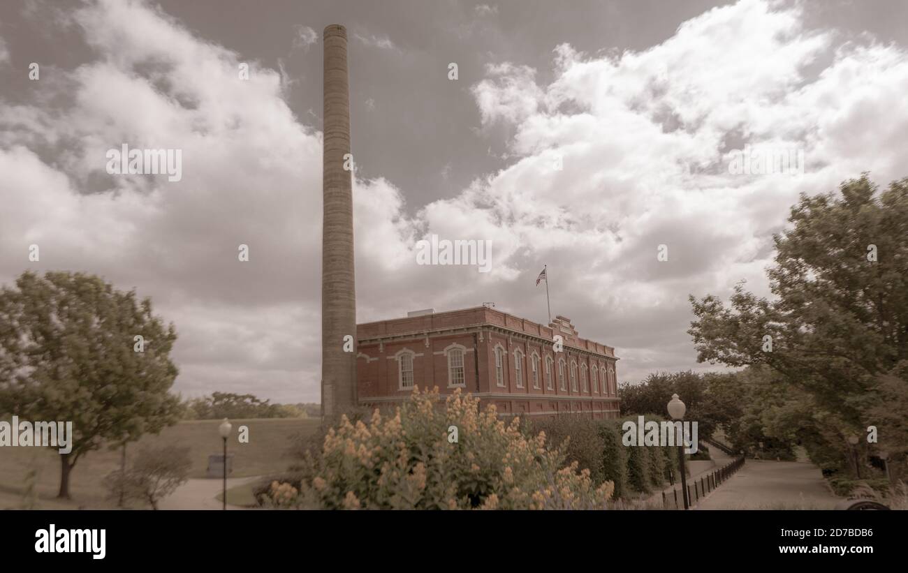 Old Water Pump Station Stock Photo