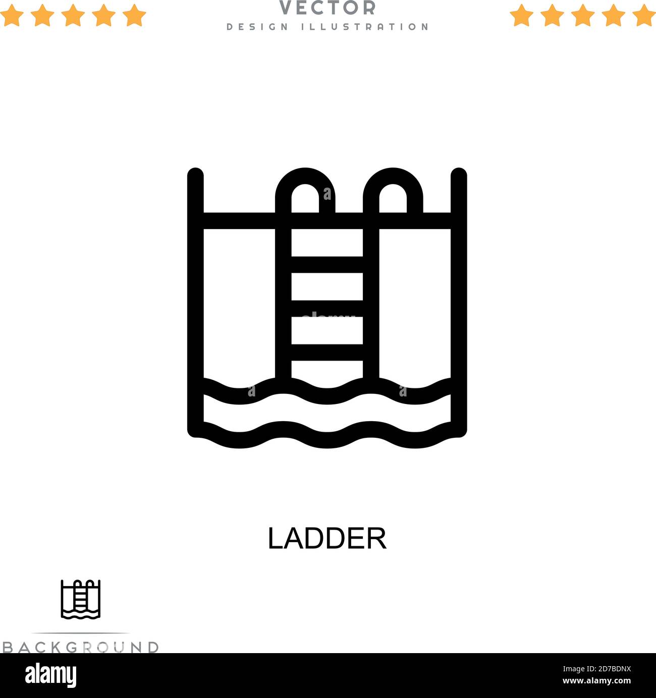 Ladder icon. Simple element from digital disruption collection. Line ...