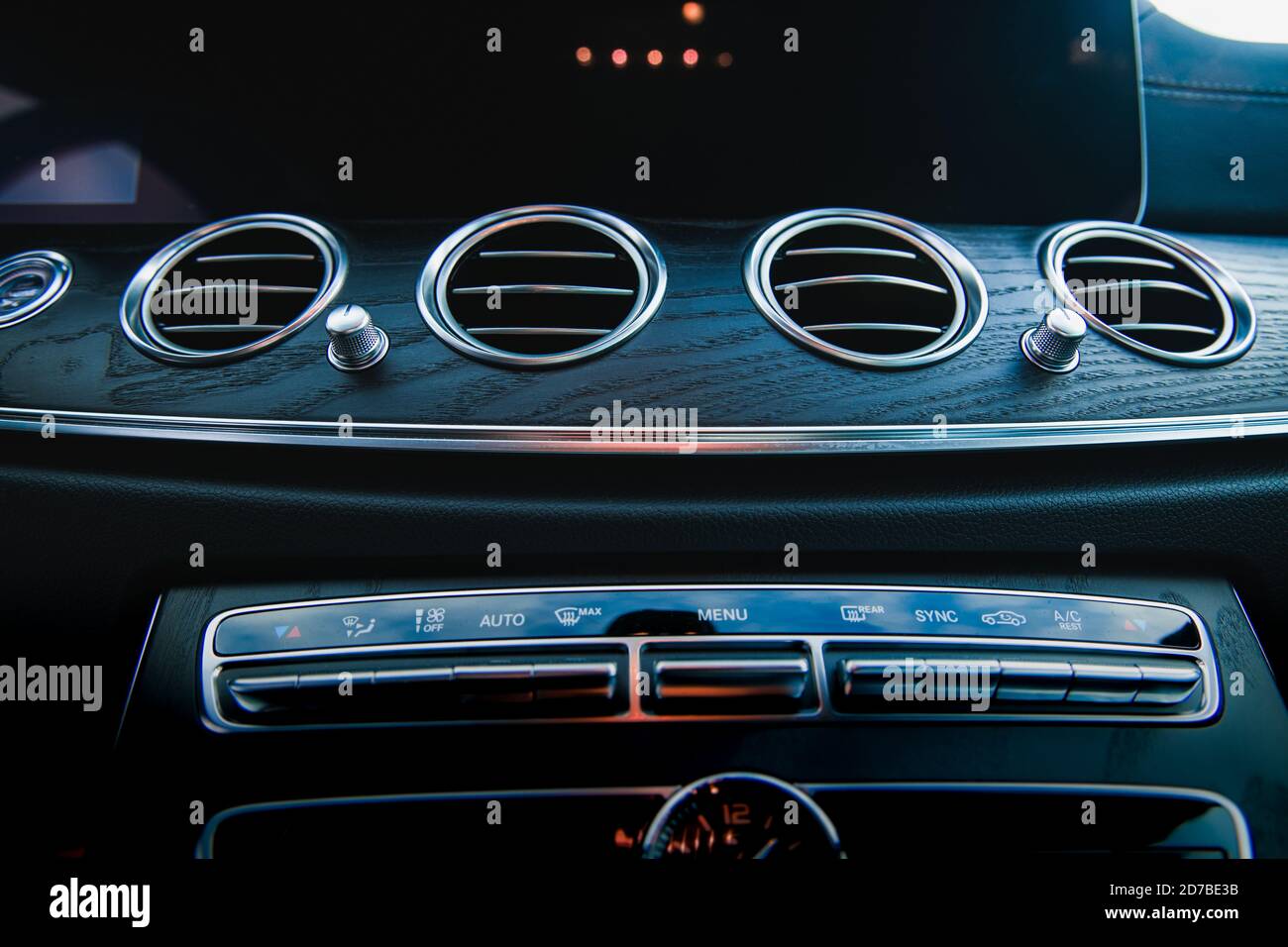 car ventilation grille air conditioner Stock Photo
