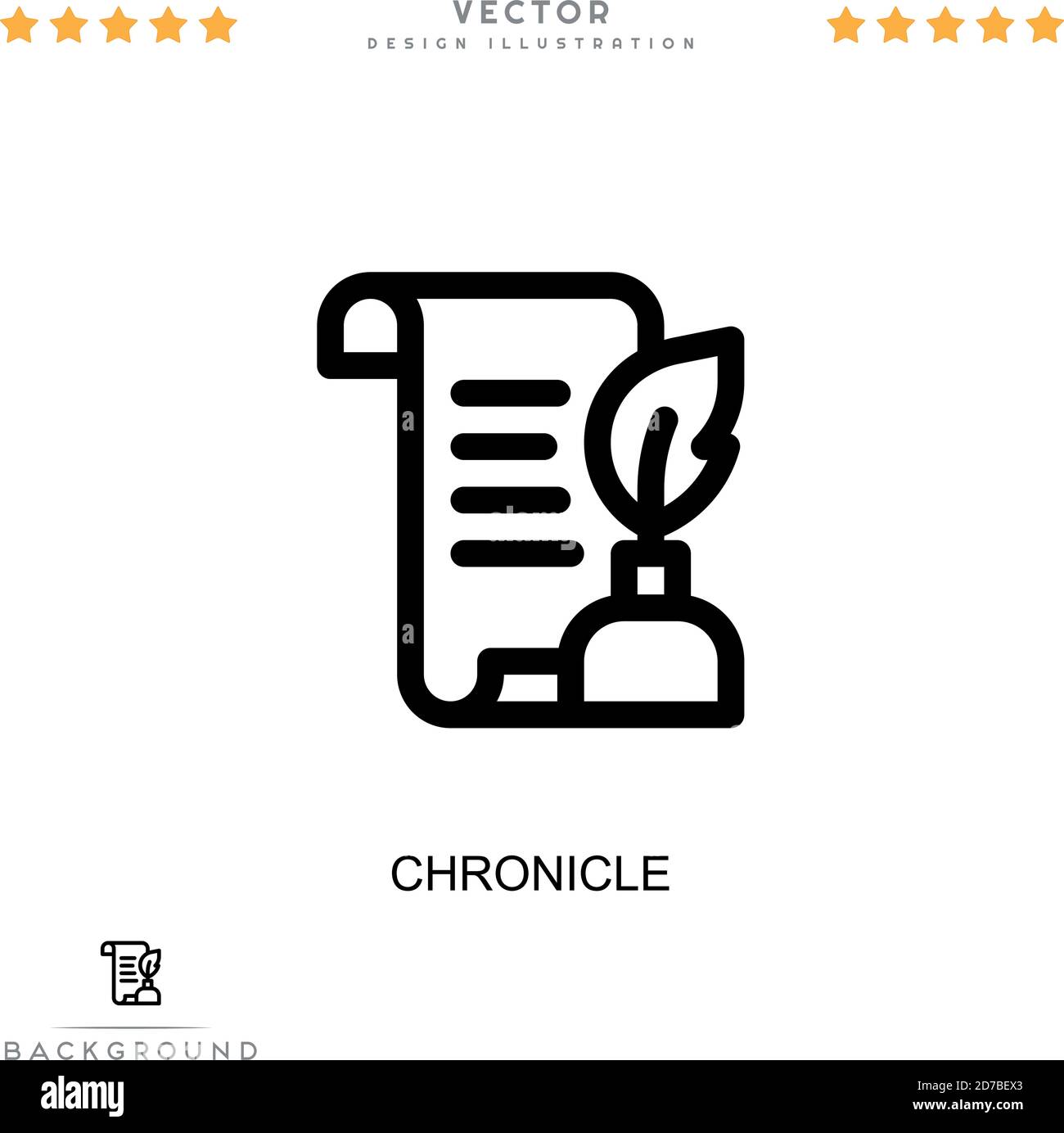 Chronicle icon. Simple element from digital disruption collection. Line Chronicle icon for templates, infographics and more Stock Vector