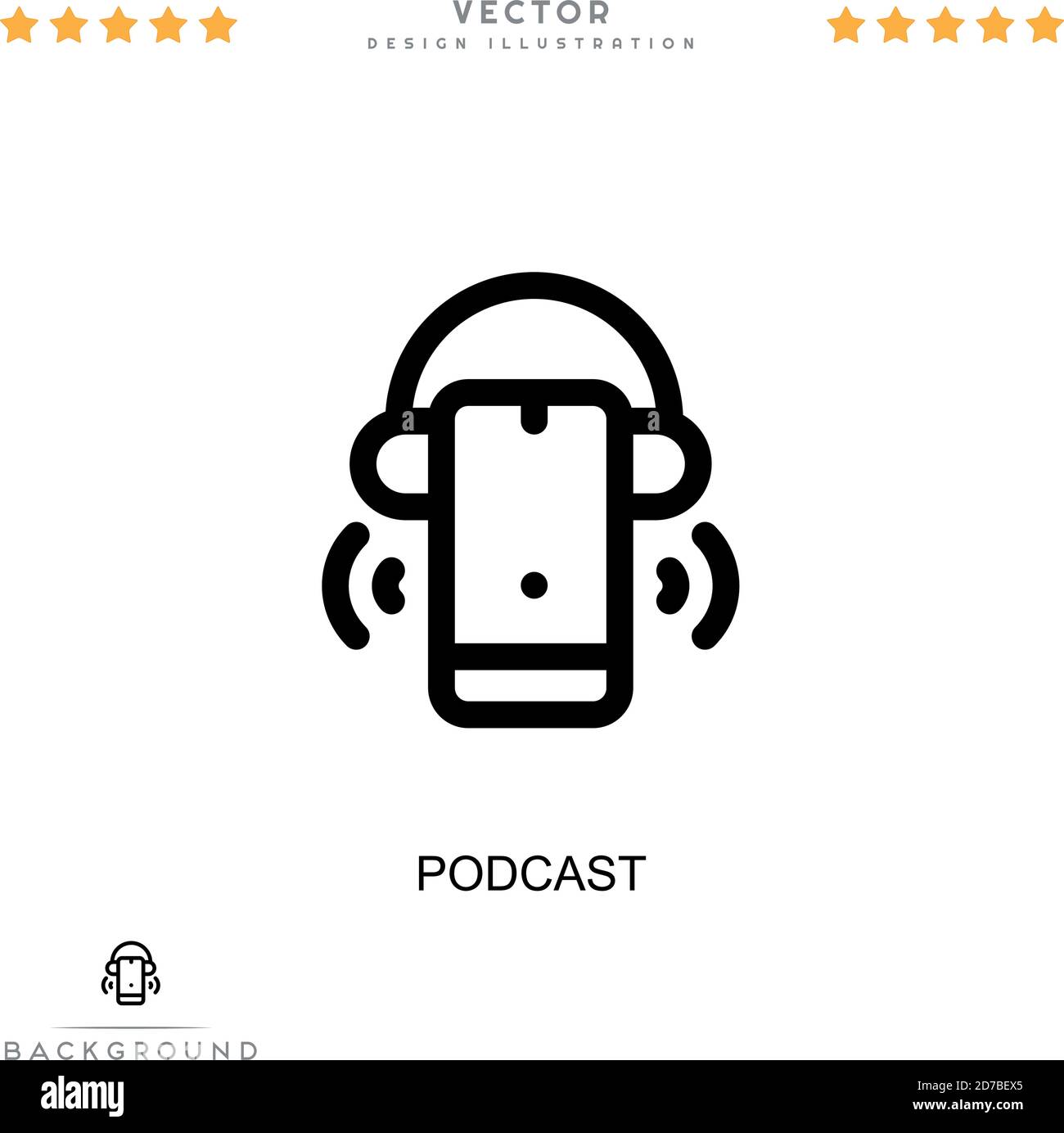Podcast icon. Simple element from digital disruption collection. Line ...