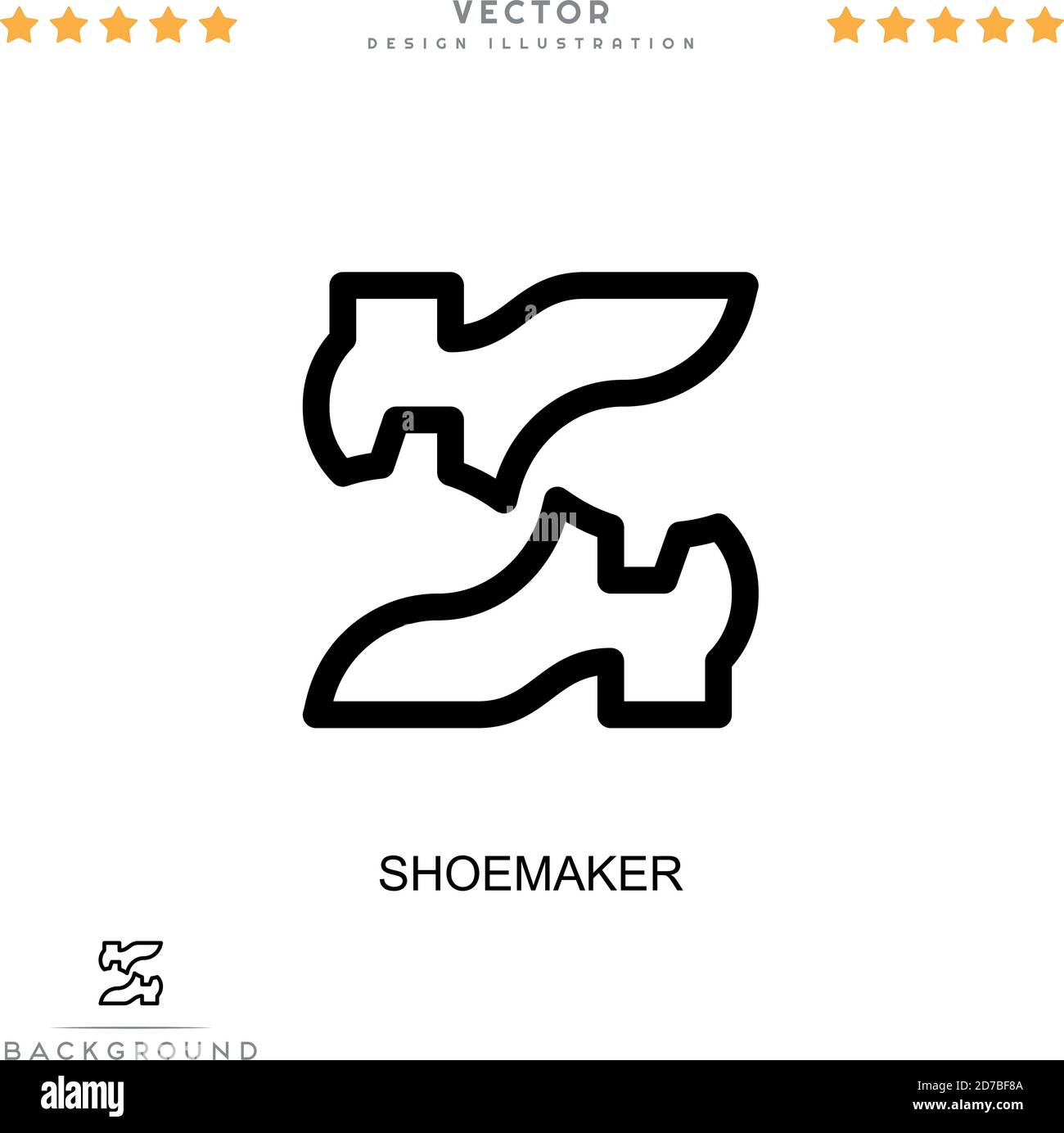 Shoemaker icon. Simple element from digital disruption collection. Line