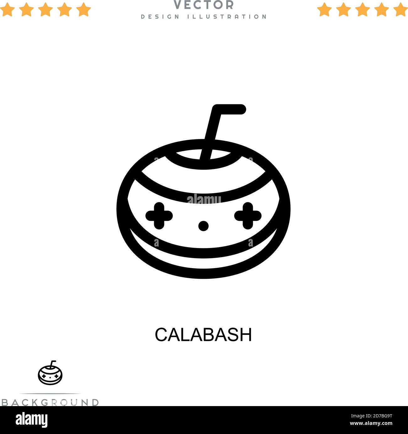 Calabash icon. Simple element from digital disruption collection. Line