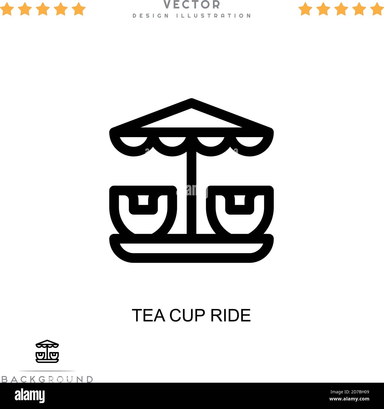 Tea cup ride icon. Simple element from digital disruption collection ...