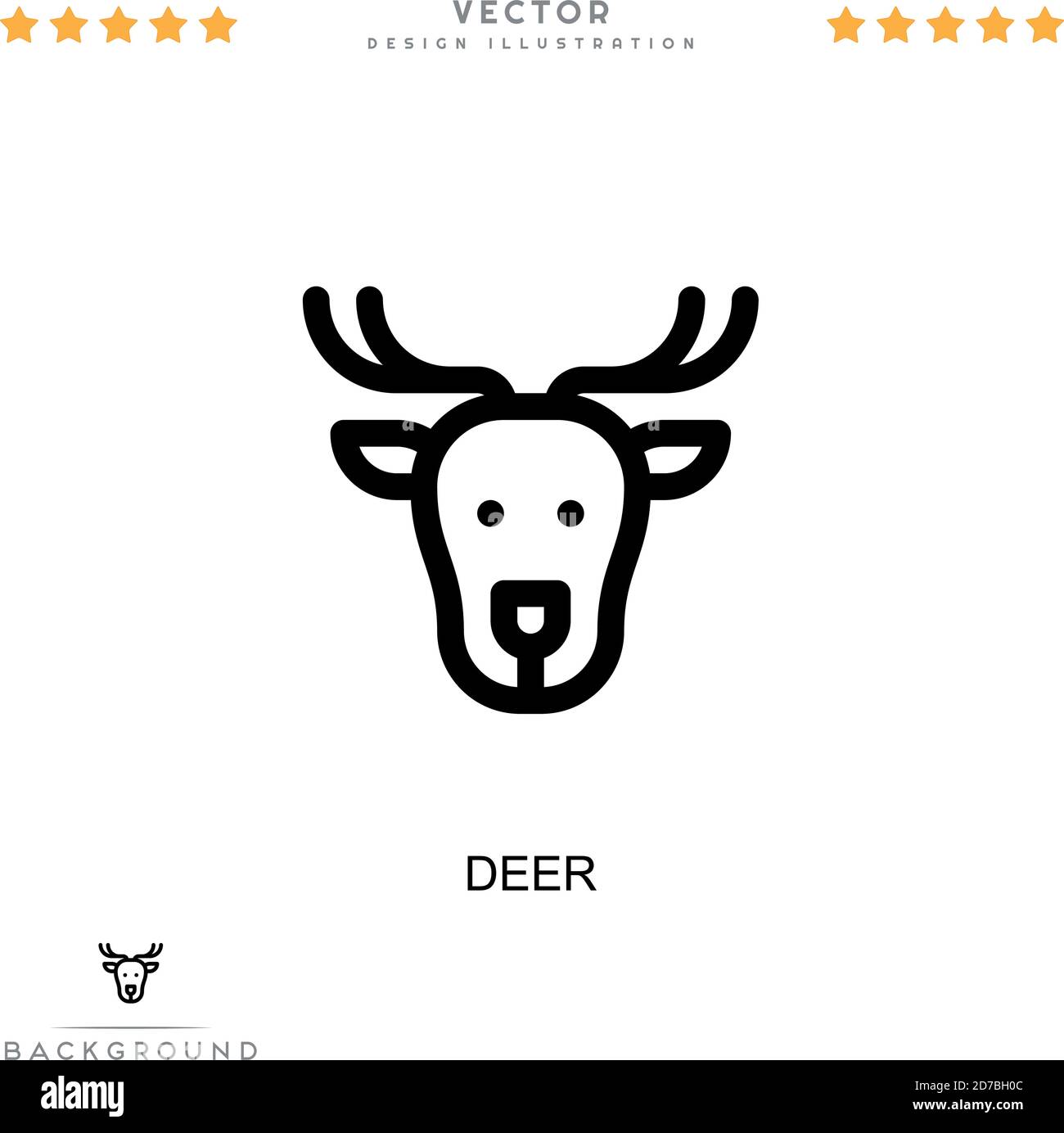 Deer icon. Simple element from digital disruption collection. Line Deer ...