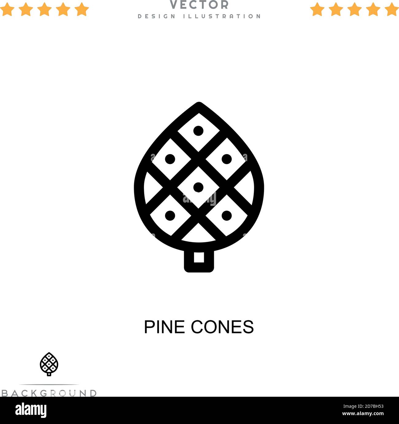 Pine cones icon. Simple element from digital disruption collection ...