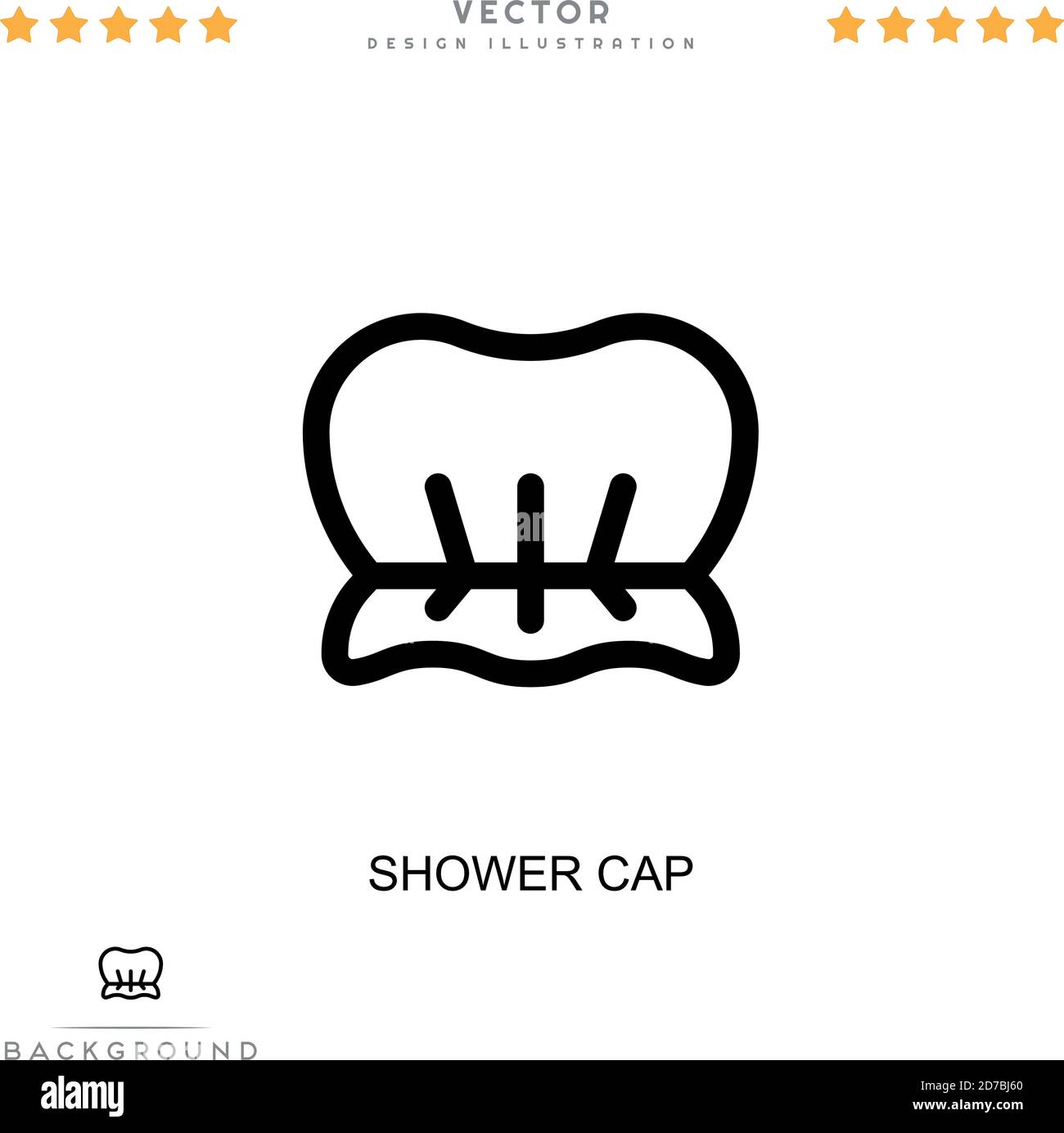 Shower cap icon. Simple element from digital disruption collection