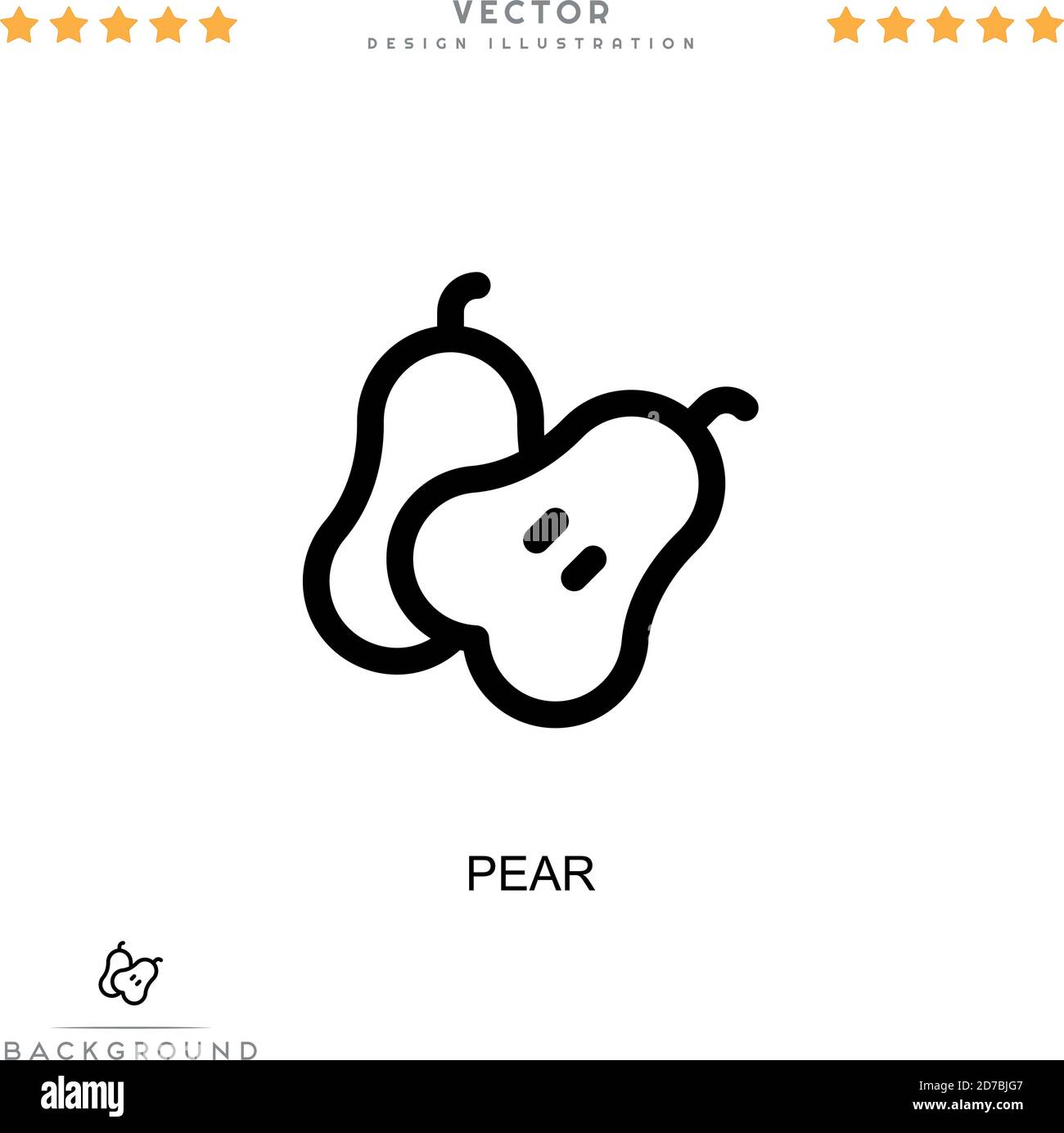 Pear icon. Simple element from digital disruption collection. Line Pear ...