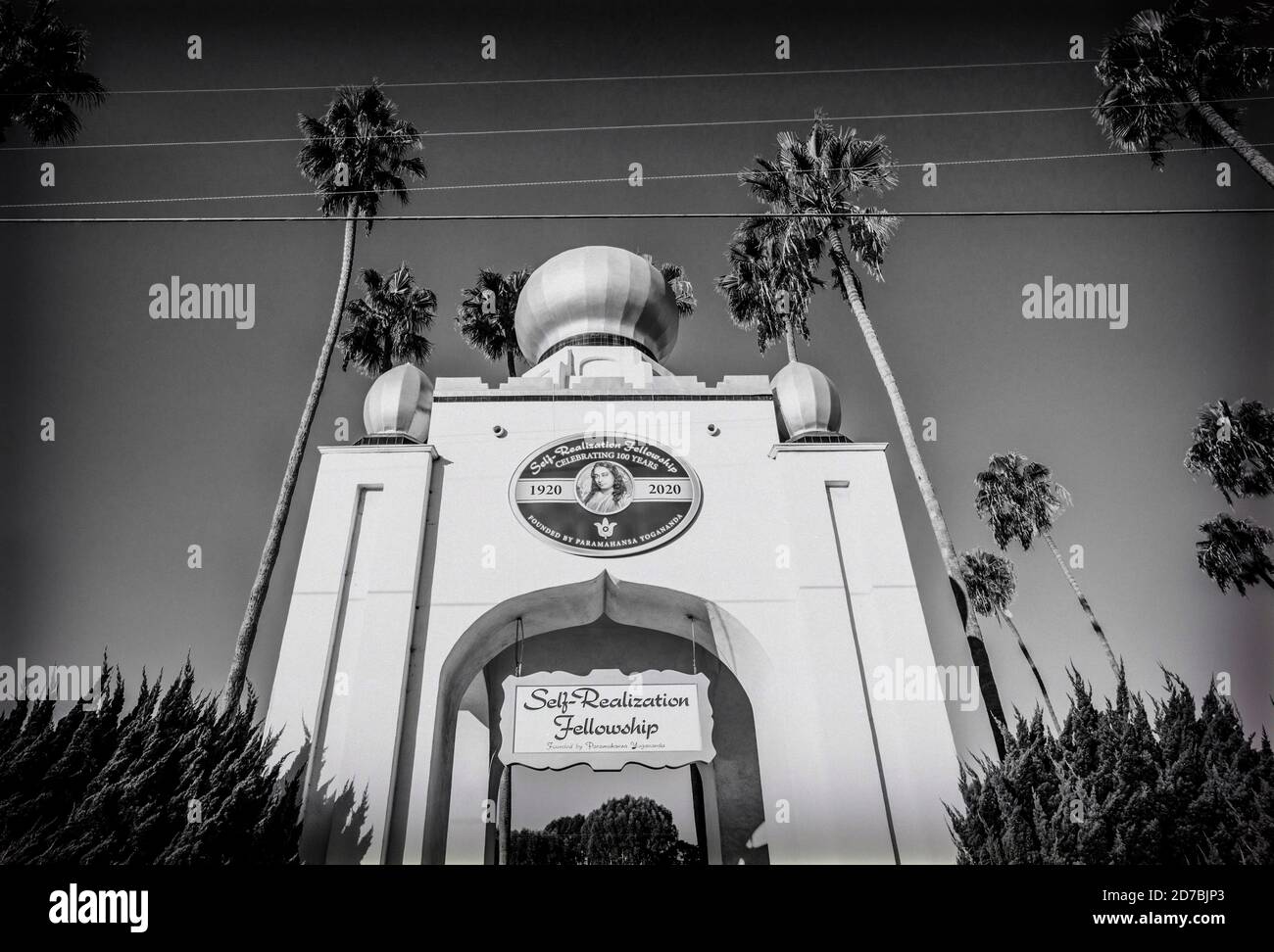 Golden Lotus Dome at the Self-Realization Fellowship. Encinitas, CA, USA. Stock Photo