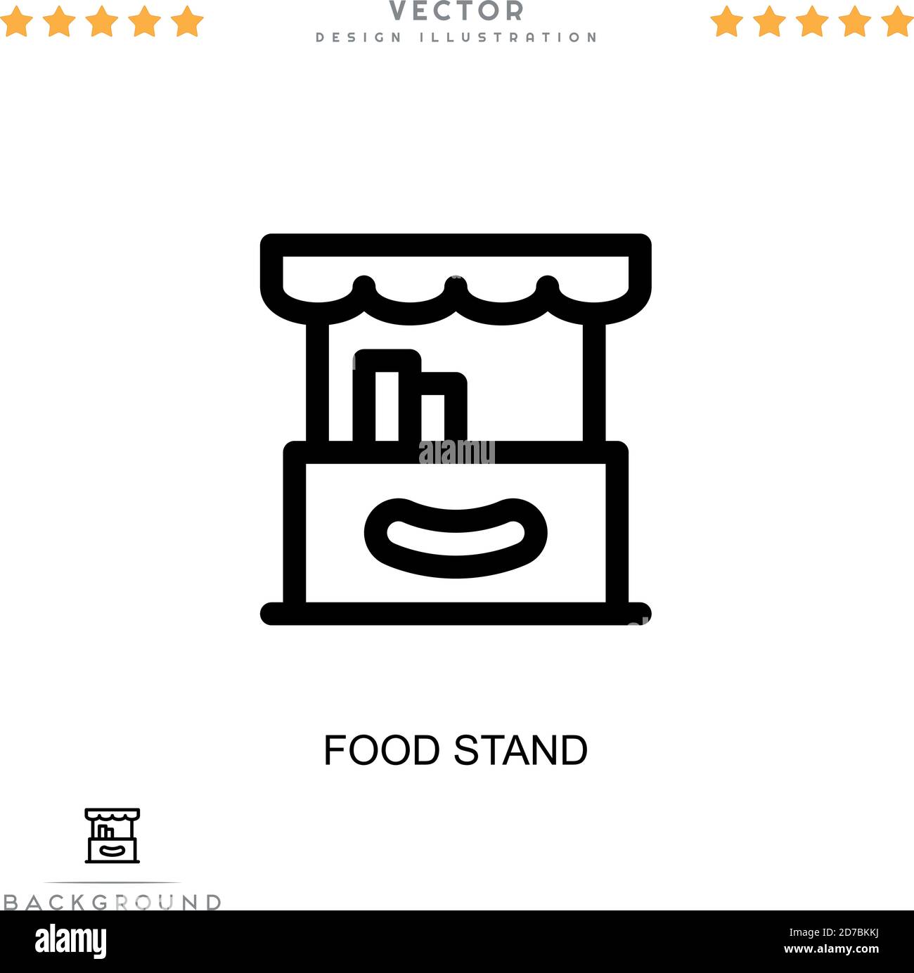 Food stand icon. Simple element from digital disruption collection