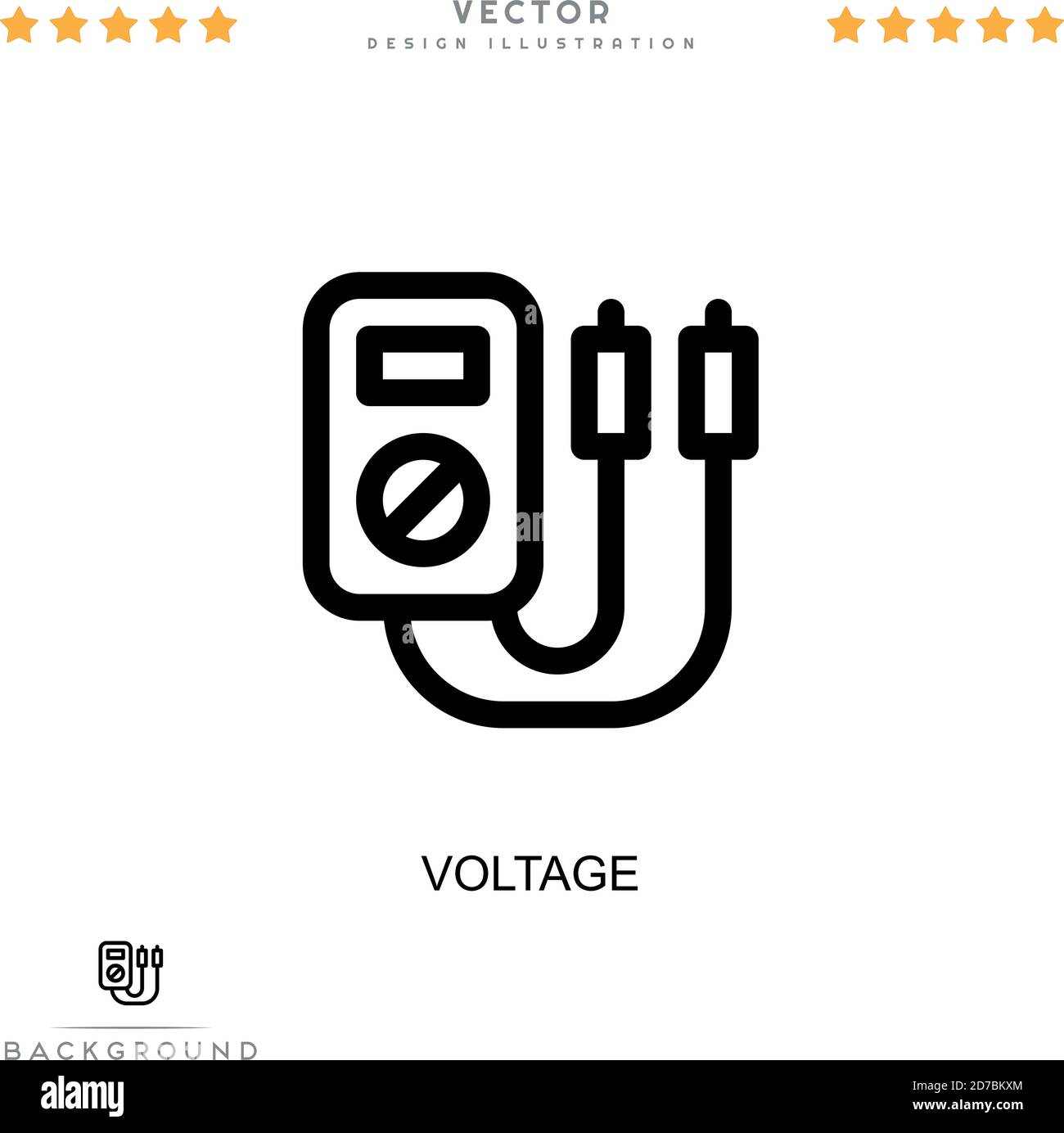 Voltage icon. Simple element from digital disruption collection. Line Voltage icon for templates, infographics and more Stock Vector