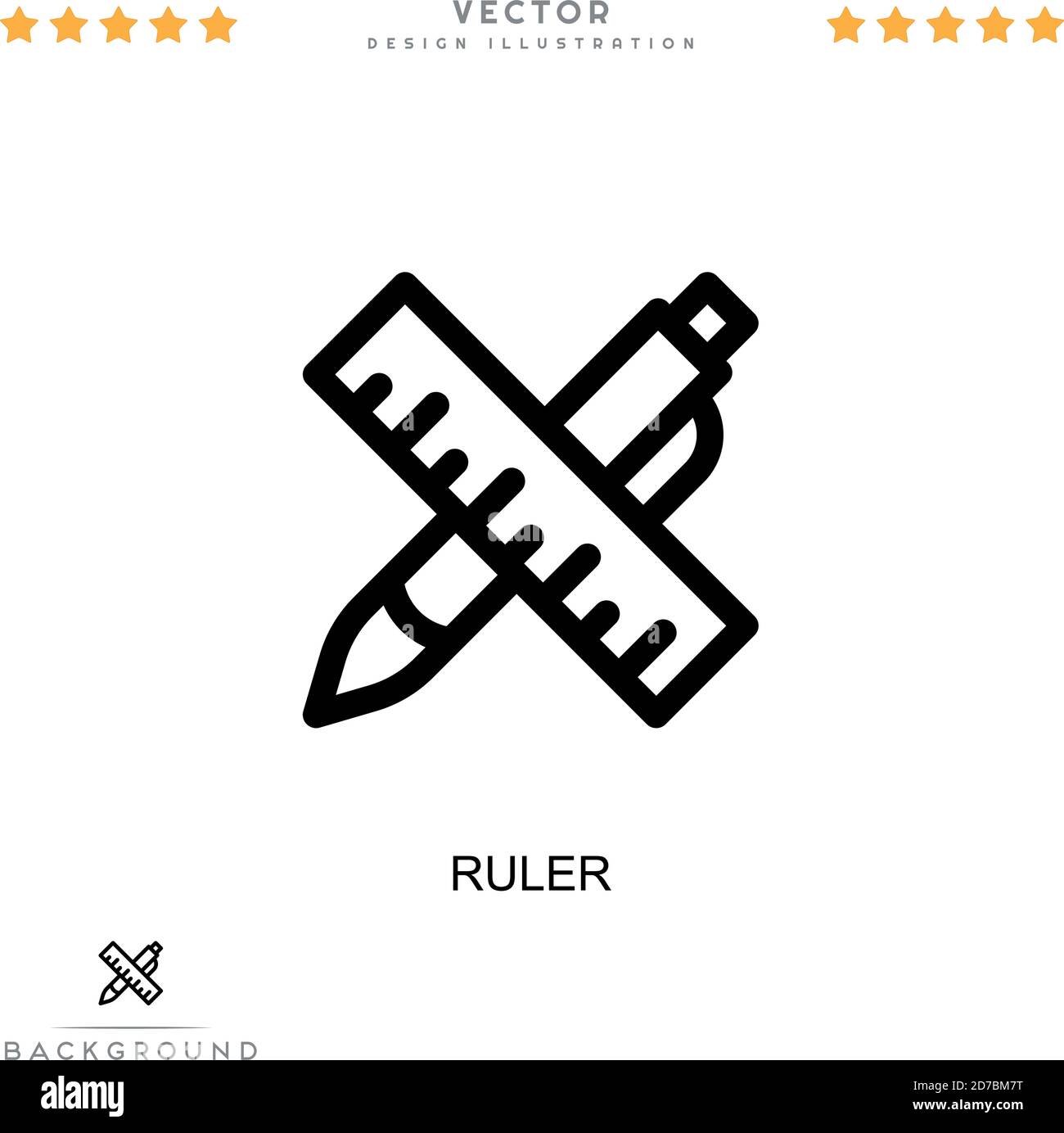 Ruler icon. Simple element from digital disruption collection. Line ...