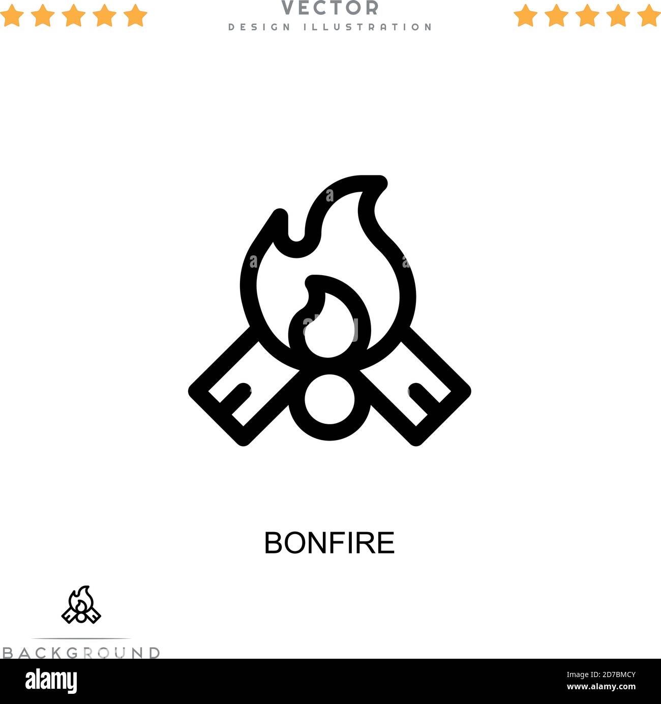 Bonfire icon. Simple element from digital disruption collection. Line ...
