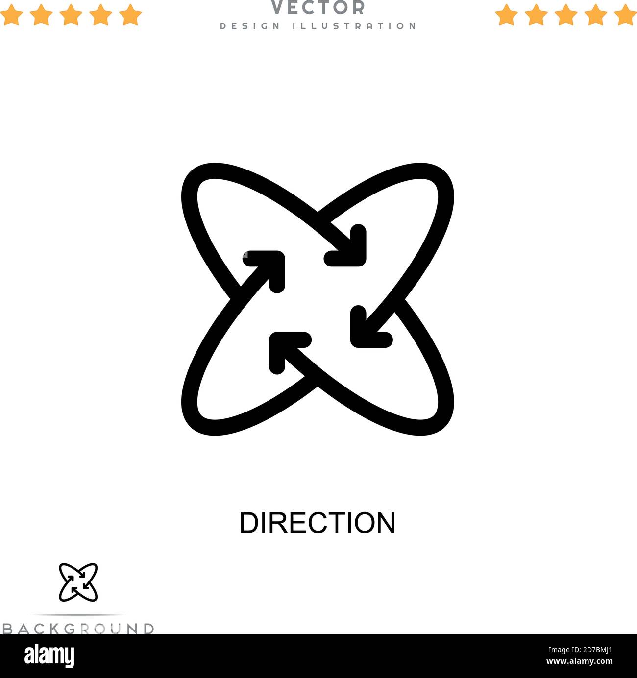 Direction icon. Simple element from digital disruption collection. Line