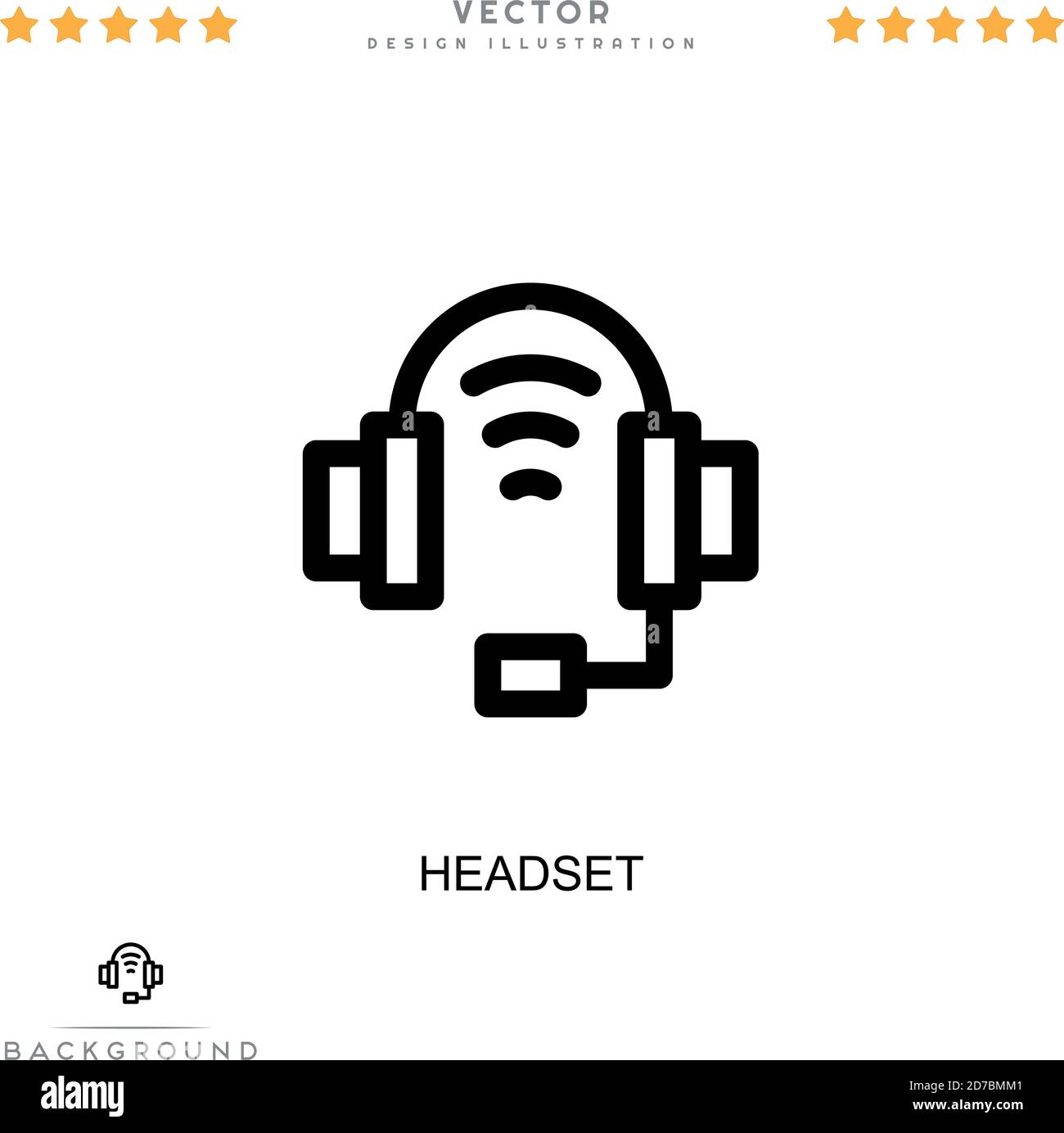 Headset icon. Simple element from digital disruption collection. Line