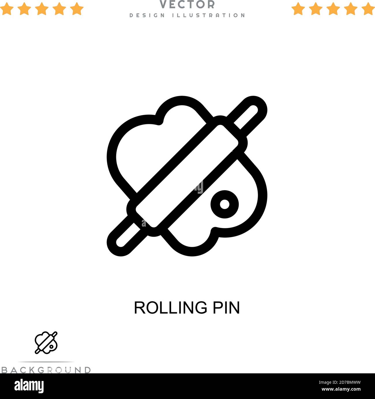 Rolling pin icon. Simple element from digital disruption collection ...