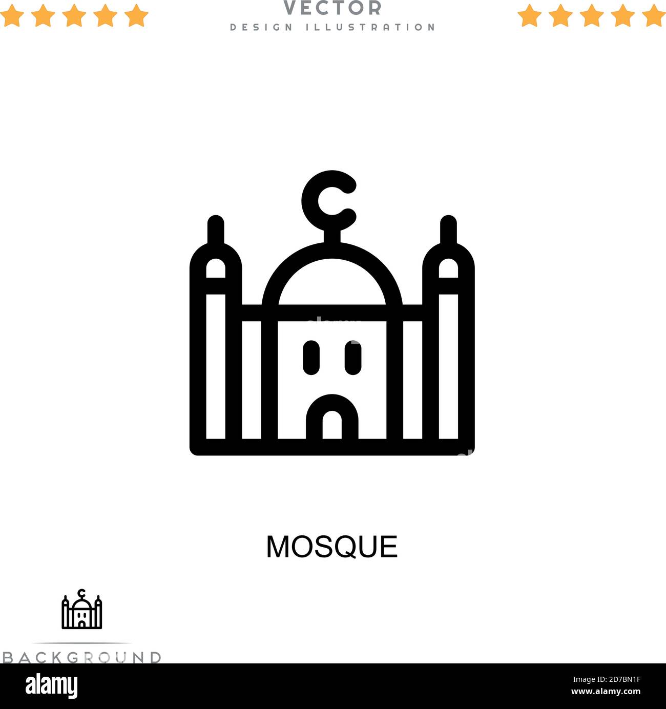 Mosque icon. Simple element from digital disruption collection. Line ...